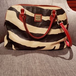 Dooney & Bourke Zebra Print Leather Satchel